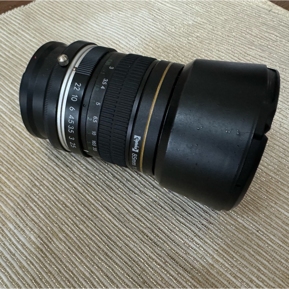 OPTEKA 85mm f/1.8 Portrait Lens + unknown adapter